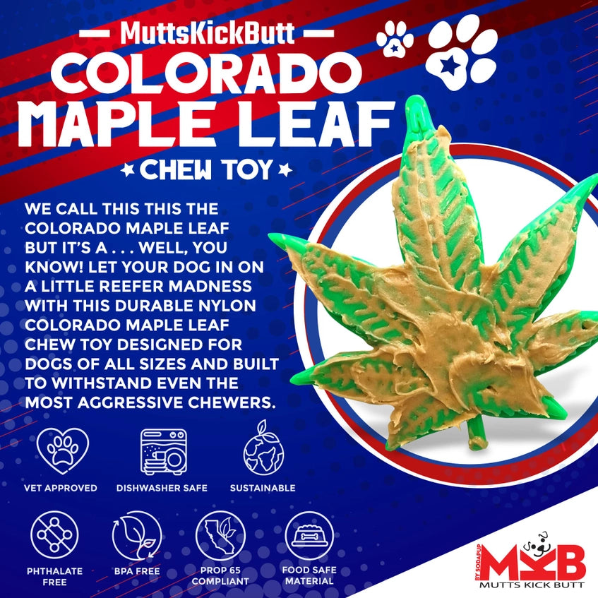 Colorado "Maple Leaf" Durable Nylon Dog Chew Toy