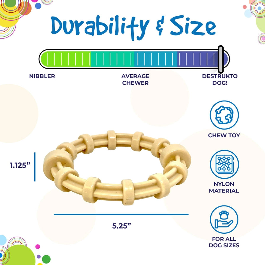 Honey Bone Chicken Flavored Teething Ring For Aggressive Chewers