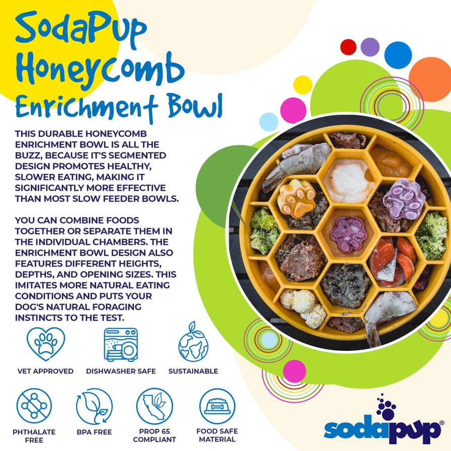 Honeycomb Design Ebowl Enrichment Slow Feeder Bowl For Dogs