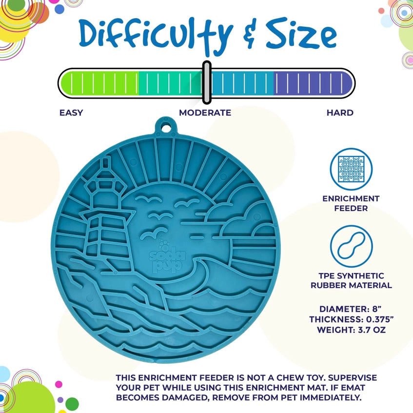 Lighthouse Emat Enrichment Lick Mat with Suction Cups