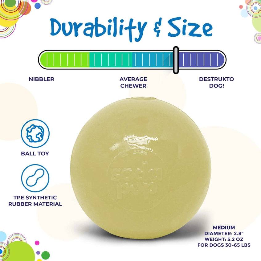 Squeak Ball Ultra Durable Pup-X Squeaking, Chewing, Floating & Retrieving Ball