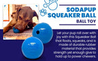 Squeak Ball Ultra Durable Pup-X Squeaking, Chewing, Floating & Retrieving Ball