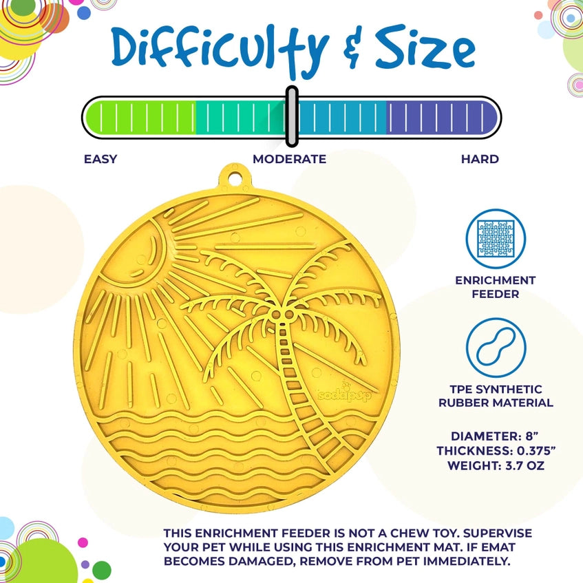 Sun N' Sea Emat Enrichment Lick Mat with Suction Cups