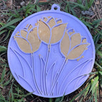 Tulip Design Emat Enrichment Lick Mat with Suction Cups