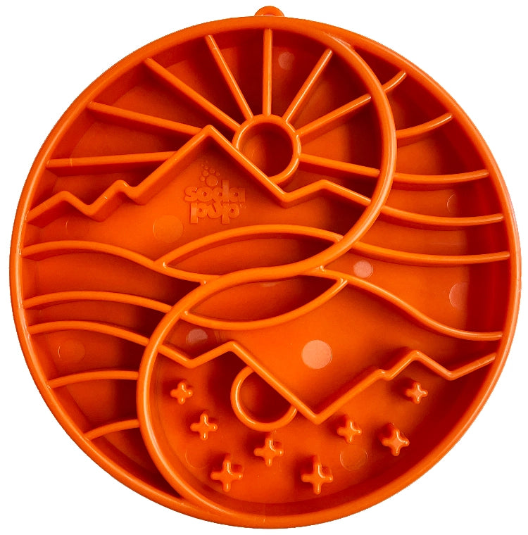 Yin Yang Design Shallow Etray Enrichment Slow Feeder Tray For Dogs