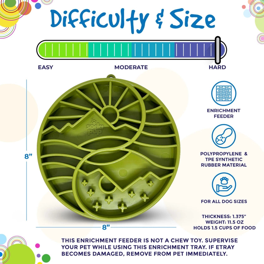 Yin Yang Design Shallow Etray Enrichment Slow Feeder Tray For Dogs